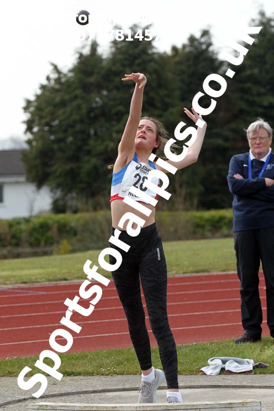 Shot putt, 2021 NECAA Open Graded Meeting, Morpeth. Photo: David T. Hewitson/Sports for All Pics